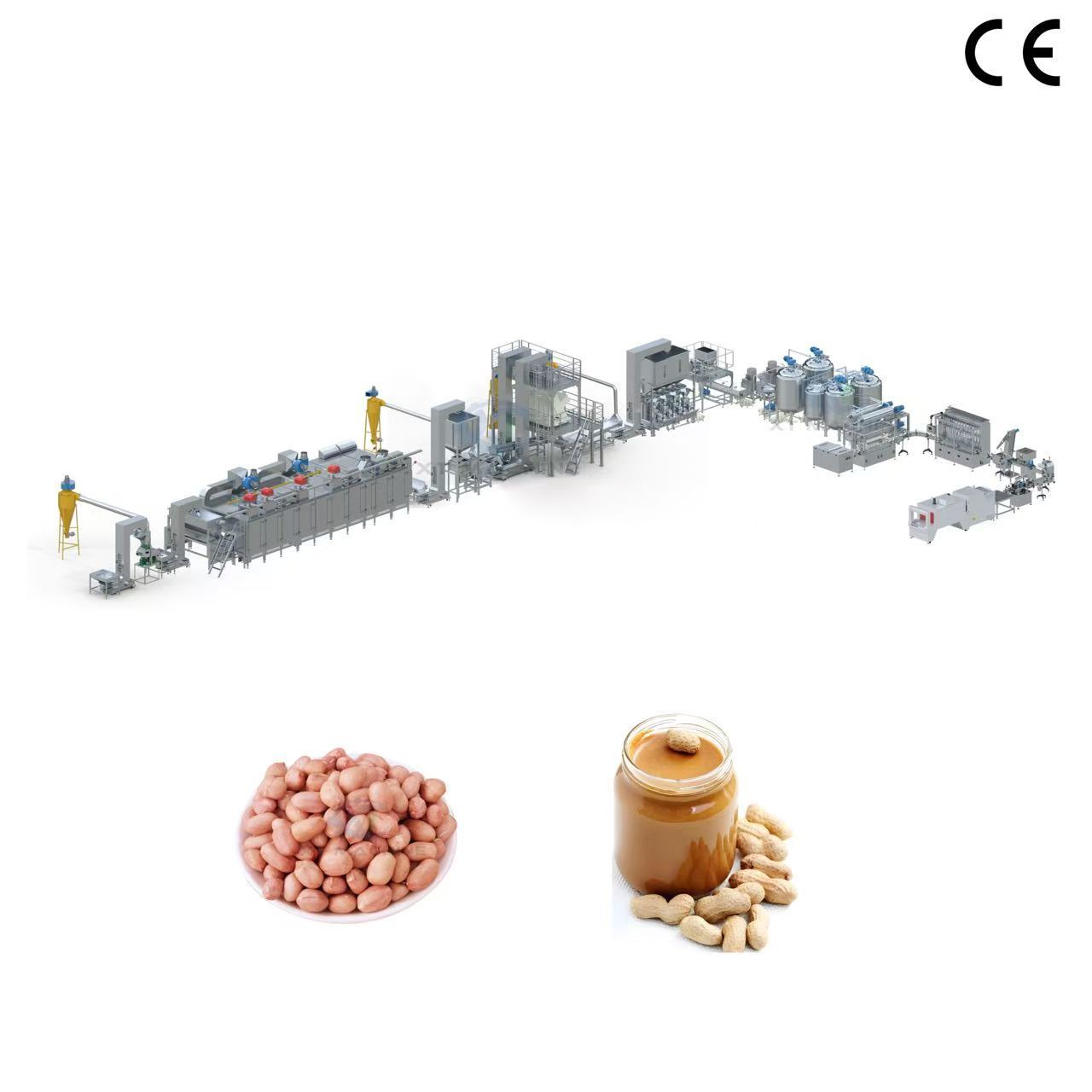 Full Auto Nut Butter Processing Line From XT Machine Stainless Steel Grinding Milling Machine for Nut Paste Manufacturing