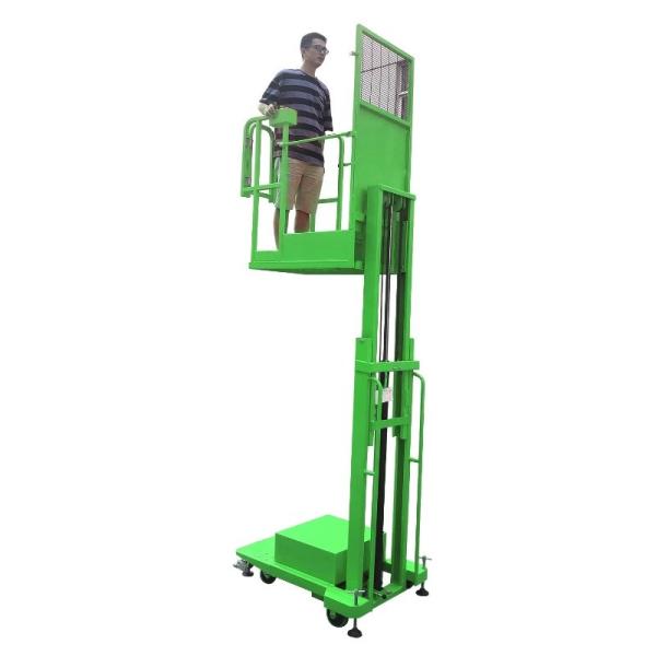 Orange Semi Electric Order Picker With 2.7m 3.3m 4m 4.5m Lifting Height