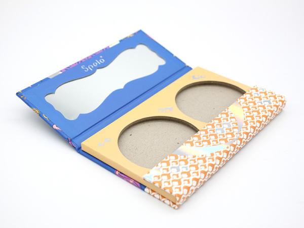 2 Pans Empty Blush Palette Customized Makeup Brush Pan For Beauty Packaging