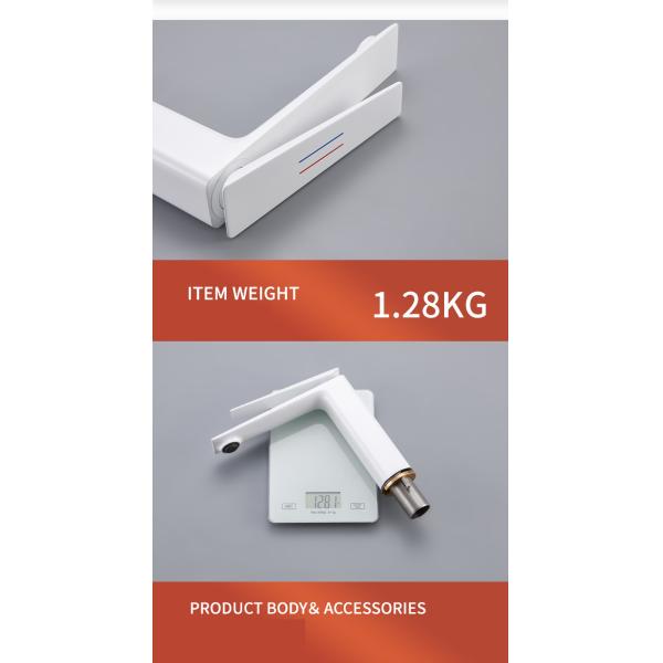 2KG Household Bathroom Kitchen Faucet Tap White Hot And Cold All Copper Cuprum