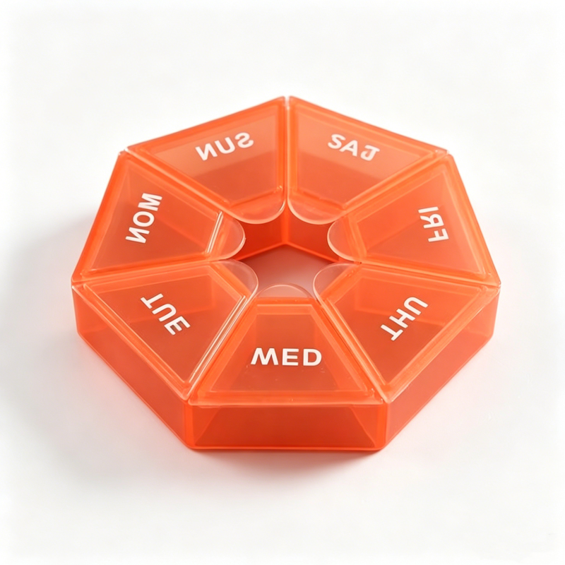 7-Day Weekly Pill Organizer Octagonal Medical PP Case