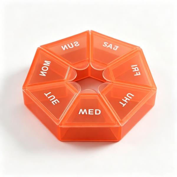 Weekly Pill Organizer Large 7 Day Pill Box Organizer Daily Medicine Case for Vitamin Fish Oil Pills Supplements Arthritis Friendly