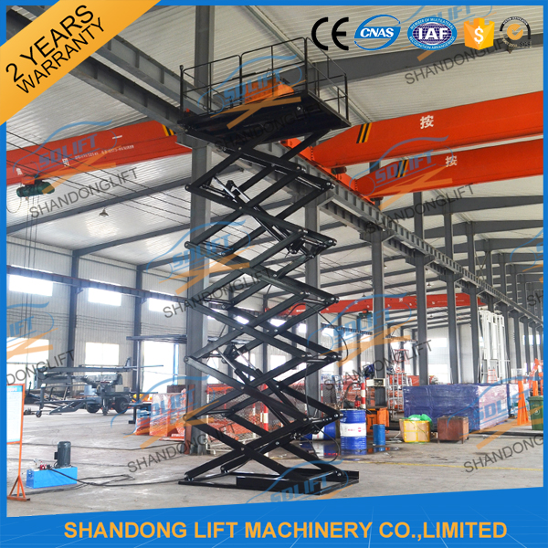 500kgs 10M Hydraulic Heavy Duty Scissor Lift Vertical Material Scissor Lift Platform With CE