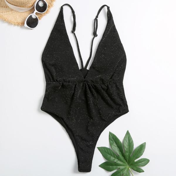 Tiered Layer Tie a Knot Front Top With Low waist Bikini swimsuit high cut