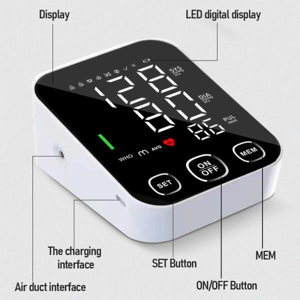 Digital Blood Pressure Sphygmomanometer 6V With Large LCD Display's Blood Pressure Monitors  For Home Use
