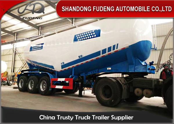 3 Axles 50 M3 dry unloading bulk power cement tanker truck trailer powerful tanker trailer