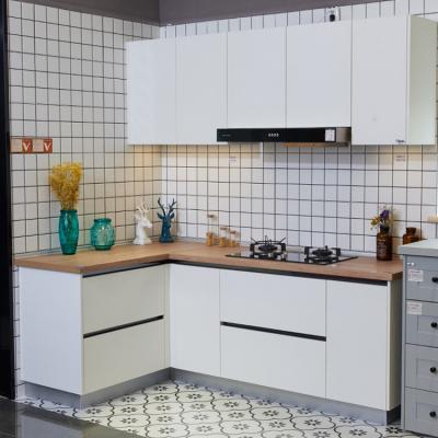 Chengdu anunciou armários de cozinha personalizados do PVC da mobília da cozinha do apartamento