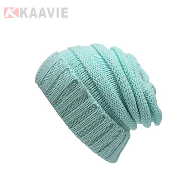 58cm Unisex soft beanie hat Winter Womens Beanie Hat With Pom Pom