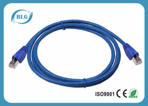 Full Copper STP Patch Cable Cat7 Type Gold Plated RJ45 Male Plugs / Plug Boots