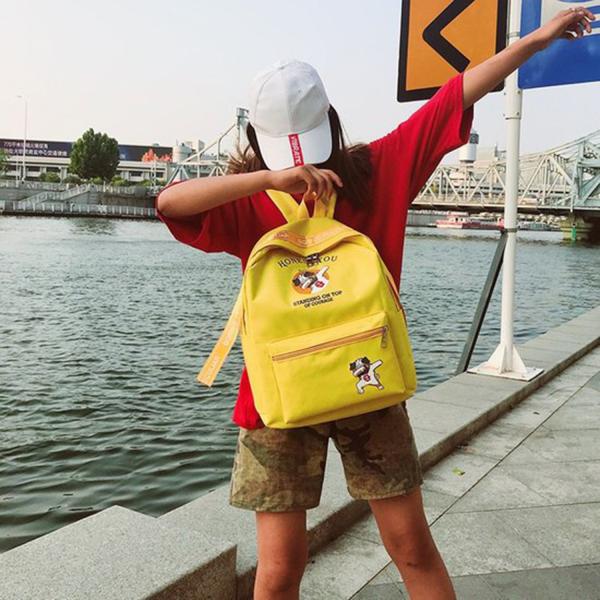 New women's backpack casual all-purpose nylon backpack large capacity college wind student bag