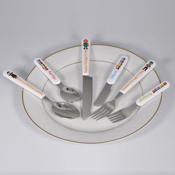 Sublimation Stainless Steel Cutlery Set Fork Spoon Knife For Adult And Kids