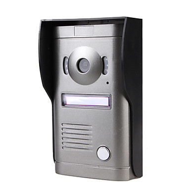 Two 7 Inch Monitor Color Video Door Phone System with Alloy Weatherproof Cover Camera