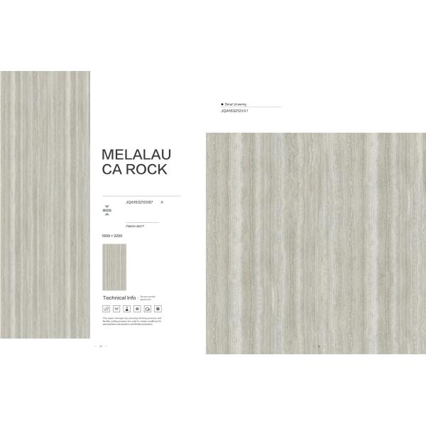OEM Matt Grey Marble Slab Tile MELALAU CA ROCK Scratch Resistant