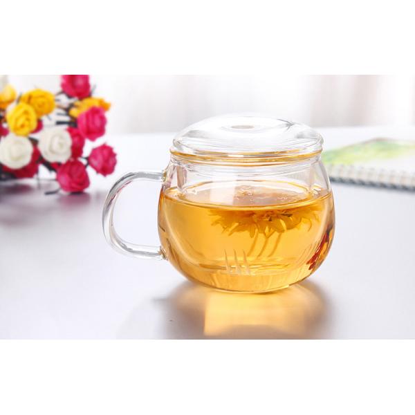 Кружка чая БПА дунутая свободной рукой более крутая, чашка перемещения Инфузер чая тонкой стены стеклянная