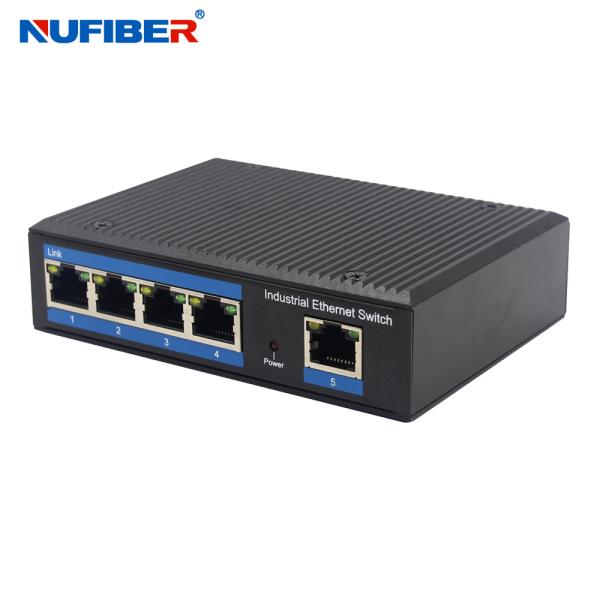 IP40 Din Rail Mount Network Switch Hub 5 Port Gigabit Rj45 UTP Interface