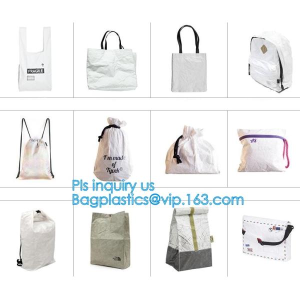 TYvek paper bag,water resistant paper bag, custom Tyvek tote shopping bag, promotional bag tyvek tote bag foldable tote