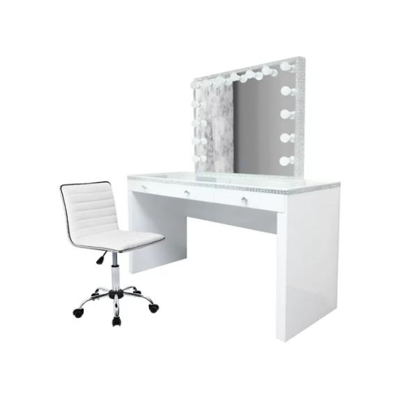Dressing Table Mirror Makeup Artist Table Modern Bedroom Storage Makeup Vanity Table