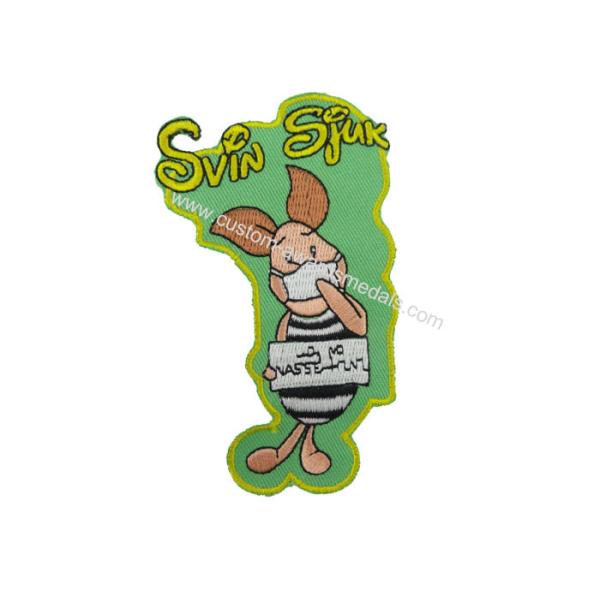 2D Svin Embroidery Patch, Customized Embroidery Patches For Garments, Toys, Handbags