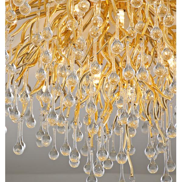 Падения воды стекла хрустальной люстры G9 95lm/W свет современного привесной