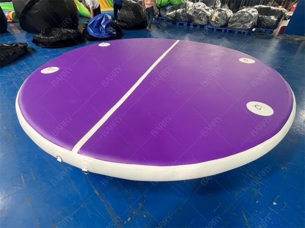 Tube rond en PVC Drop Stitch violet pour jouets aquatiques gonflables pour piscines, lacs