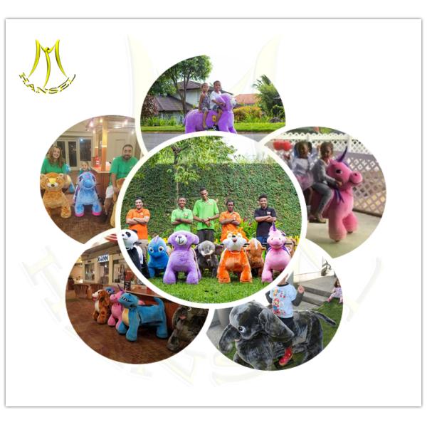 Hansel fast profits kids plush motorized riding animals walking toy unicorn rides