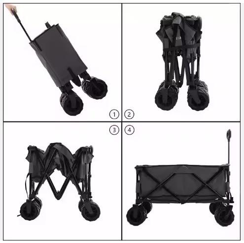 Weather Resistant Outdoor Wagon Cart 260KGS Capacity Outdoor Utility Wagon