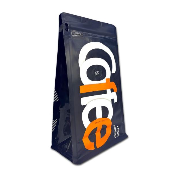 Custom Full Printing Matte Plastic Packaging Bags With Square Bottom And Zipper Top