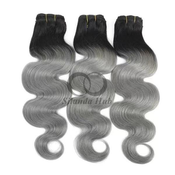 #T1B/Grey Body Wave Remy Human Hair Bundles Sew In Weave Bundles Brazilian Bundle Deals