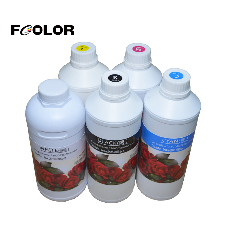 FCOLOR 1000ml Premium DTG Ink Digital Textile Pigment Ink for Brother GTX GTX Pro DTX Printer for ESPON F2000