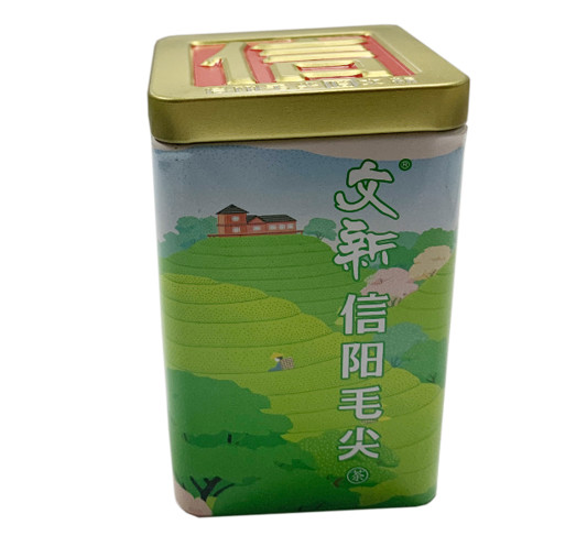 Customized Glossy Rectangular Tin Can 0.22mm Tea Packaging Tins
