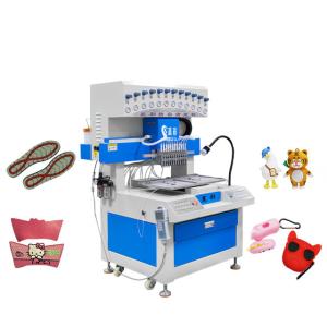 12 Colors Soft PVC Dolls Crafts Dispensing Machine Silicone Keychains Making Machine