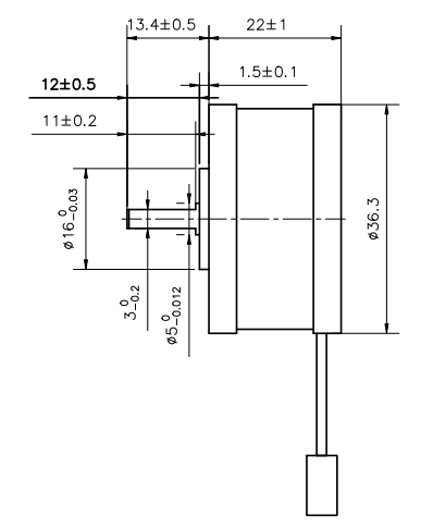 0.9° 5V 0.5A 4wire 1000g.Cm 36HM Nema 14 CNC Stepper Motor Driver