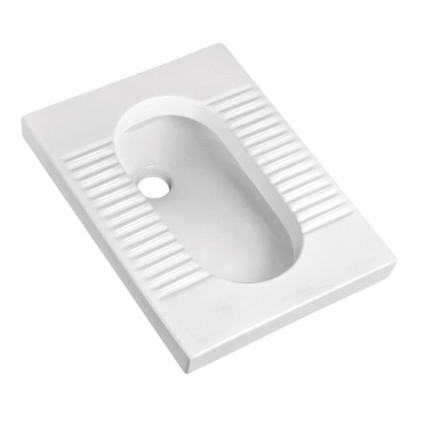 Toilet Customized Size Squatting Pan 100% Ceramic Material