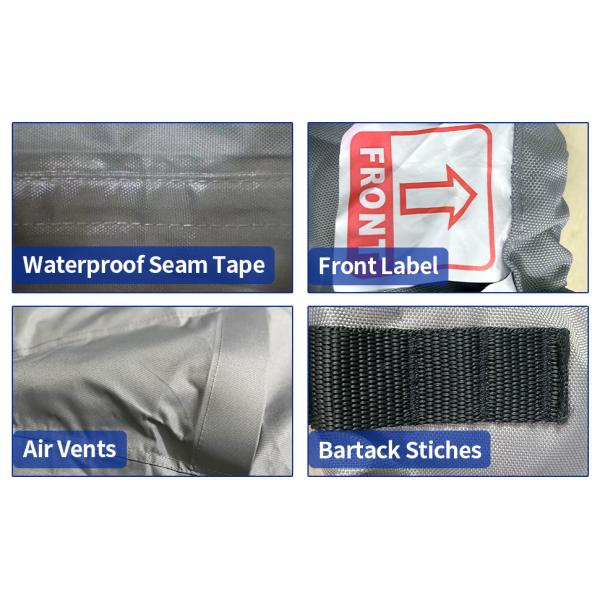 Boat Cover 800D Marine Grade Polyester Canvas Trailerable Full Size Boat Cover for V-Hull Runabouts Outboards