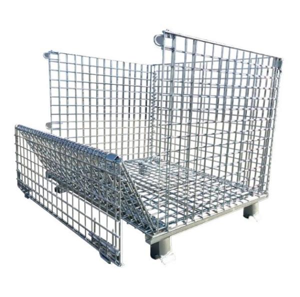 Galvanized Mesh Storage Cage Wire Mesh Container 4.8-6.0mm Wire Dia
