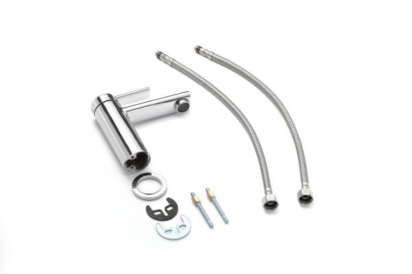 Stylish Kitchen Basin Mixer Faucet Brass Material Monobloc Chrome