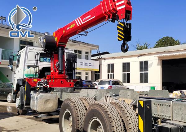 6000 / 8000kg Knuckle Truck Mounted Crane in White Red Boom Truck Crane SQ6ZK3Q