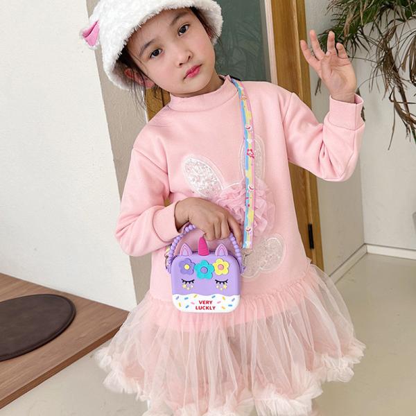 Unicornio Caixa de Pensil Silicone Organização de Armazenamento Saco Crossbody Bolso ombro Bolso de mão Natal Regalos de aniversário para meninos meninas