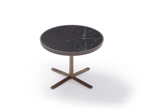 Stellar Base Black Marble Coffee Table Ceramic Top With SS Frame
