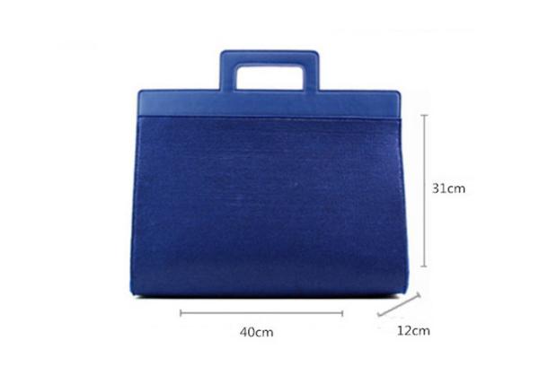 Button And Soft Leather Handle 40*31cm Felt Handbag