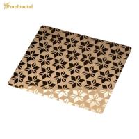 304 201 plat d'or gravé à l'eau-forte par miroir de la feuille 4x8ft d'acier inoxydable