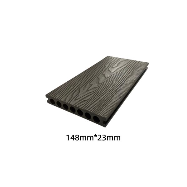 Anti Slip Composite WPC Decking Lightweight 140*23mm Fireproof