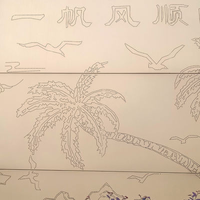 Patrones perforados 1,5 mm Veneer de aluminio cepillado revestimiento de pared exterior Hojas de aluminio