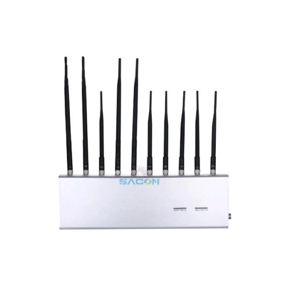 10 Bands High Gain Antenna Signal Jammer with 2W Output Power for School and Office Use