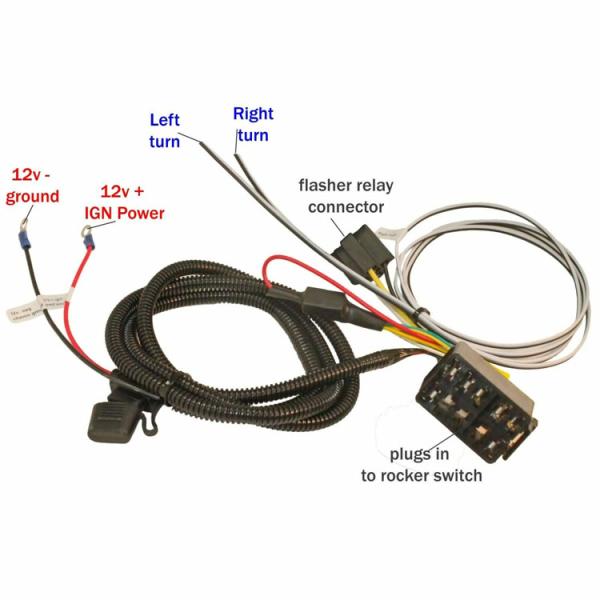 Sample Street Legal LED Rocker Switch Turn Signal Kit for UTV SXS Kawasaki Mule Teryx 4