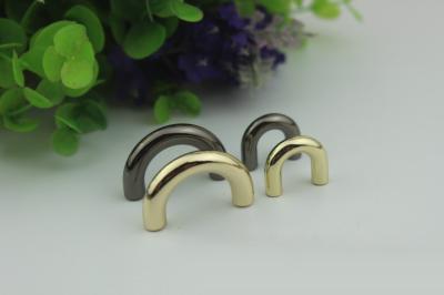 Customized 3 size of 10 mm/15 mm/20 mm zinc alloy light gold metal bag arch bridge made in China