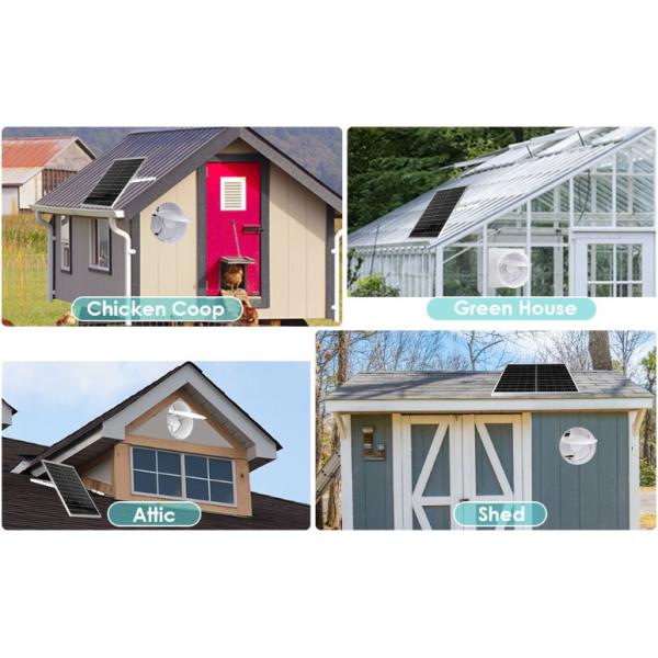 Белый монокристаллический мини солнечный панель комплект бесшовный вентилятор 30W 8 