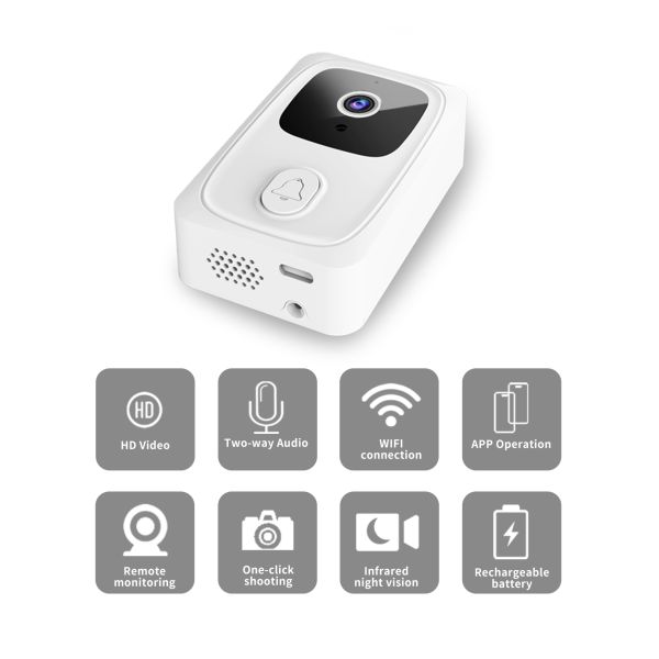 Pocket Size Tuya Smart Wireless Doorbell Camera Visualizable WiFi Compact