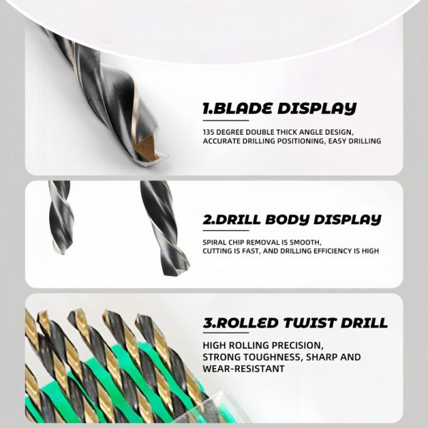 6542 5.0mm HSS Drill Bit Black Amber Surface Hss 4241 Steel