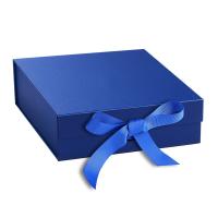 Boîte-cadeau magnétique de l'obtention du diplôme 4C, boîte-cadeau bleu en soie du ruban 157G